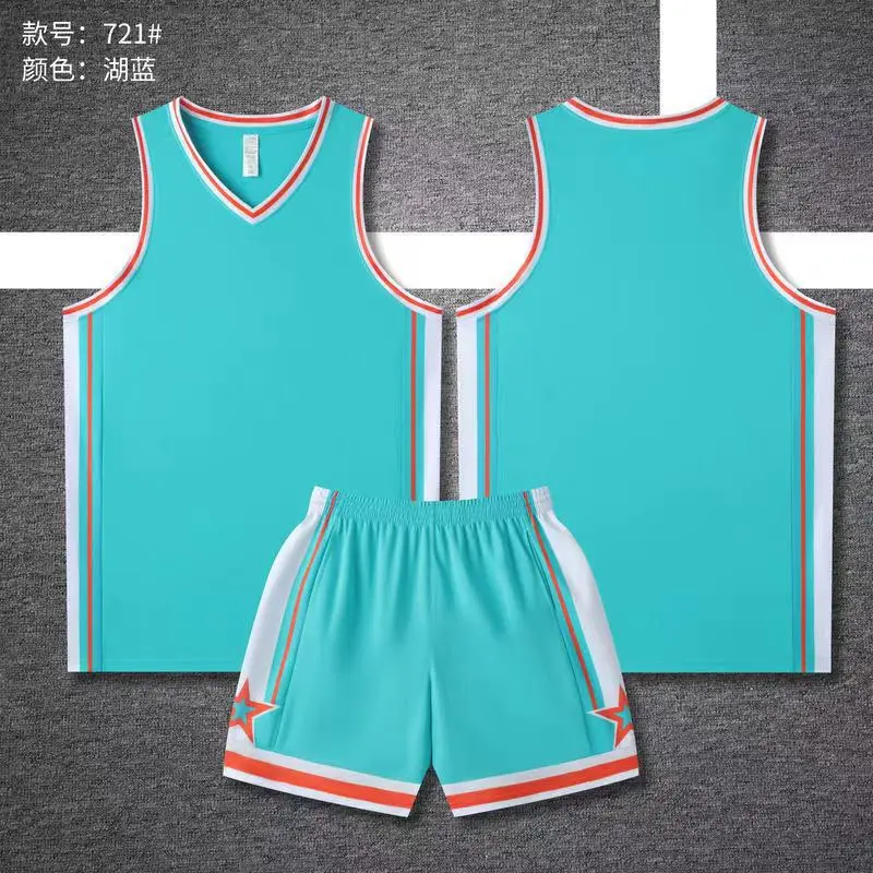 Men Basketball Suit Black 24 Size V-Neck Shorts Set