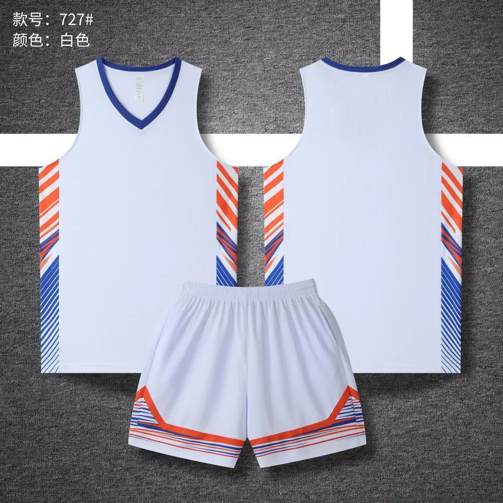 Men Basketball Suit Black 24 Size V-Neck Shorts Set