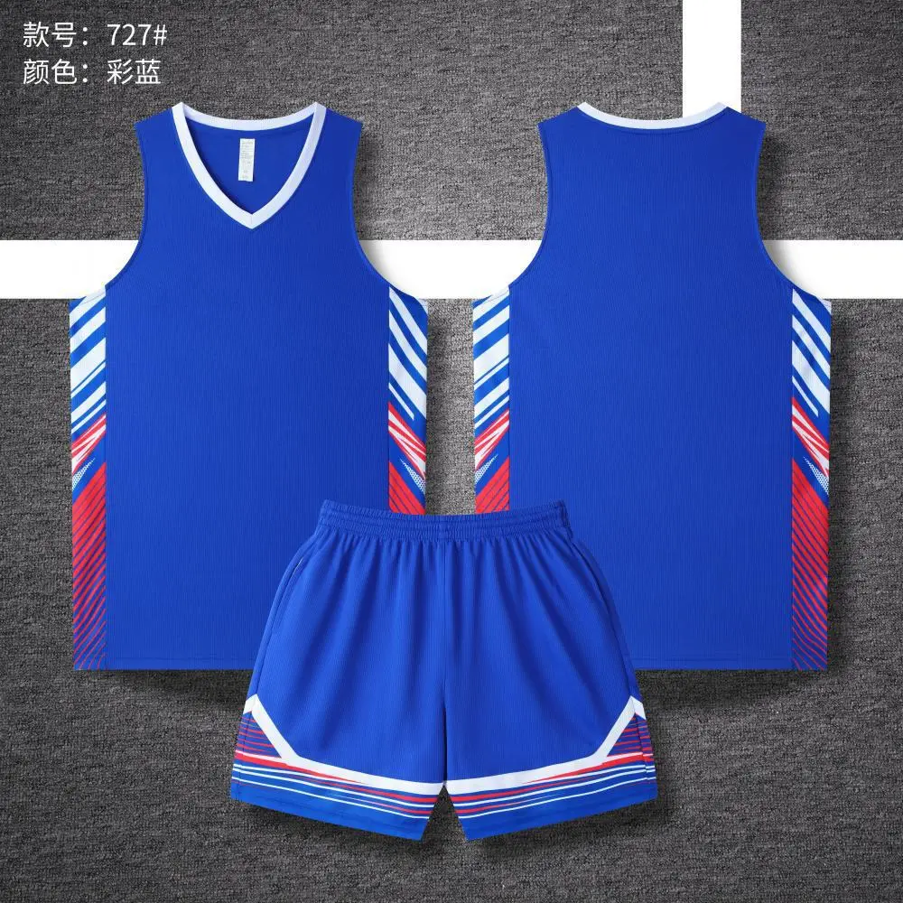 Men Basketball Suit Black 24 Size V-Neck Shorts Set