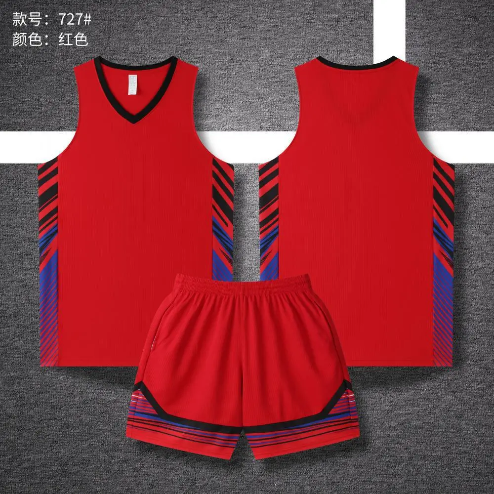 Men Basketball Suit Black 24 Size V-Neck Shorts Set