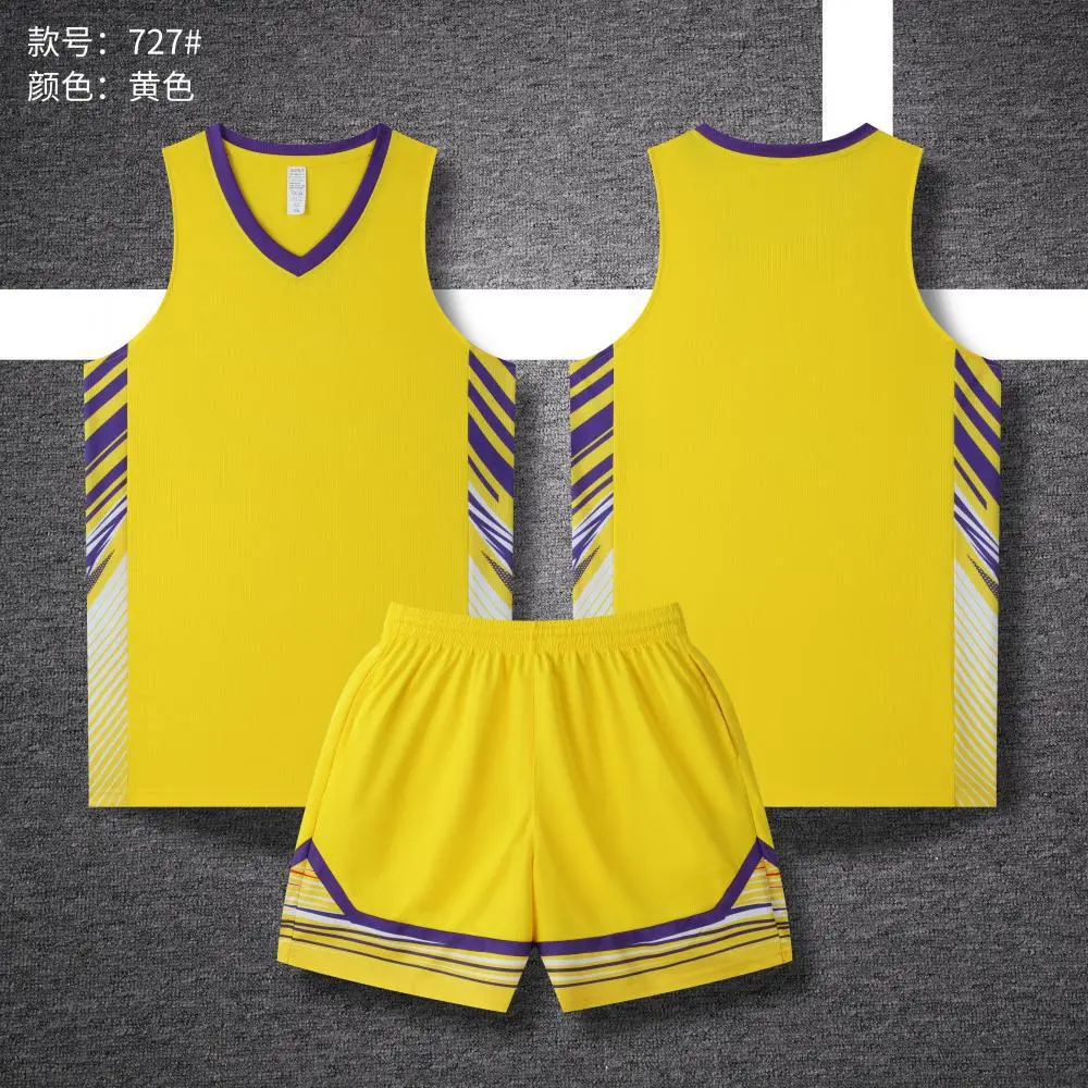 Men Basketball Suit Black 24 Size V-Neck Shorts Set