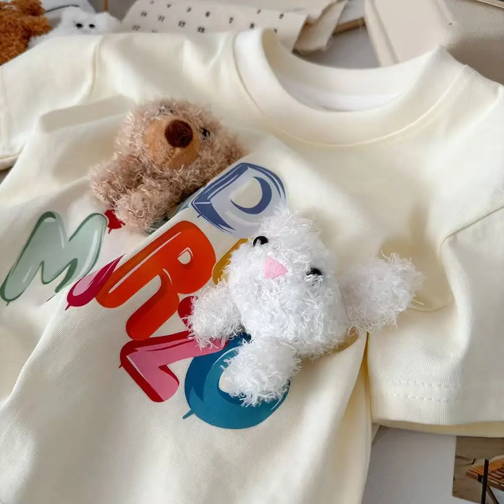 New Baby Boys Cotton Cartoon T-Shirt Grey Three-Dimensional — feature 18