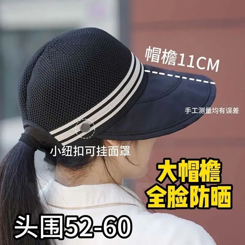 Women's Sun Hat with Mask Hook Up for Summer Wear - Image 10