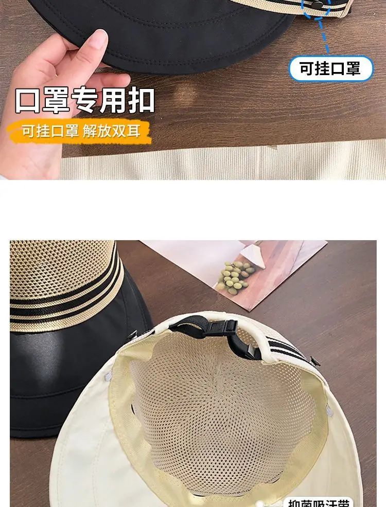 Women's Sun Hat with Mask Hook Up for Summer Wear — feature 6
