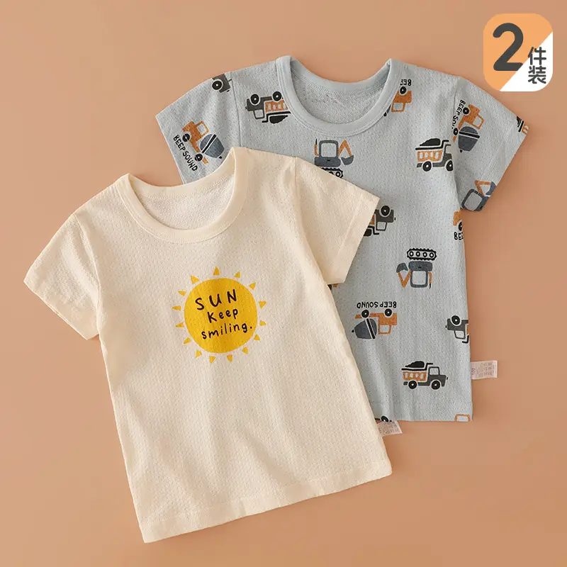 Baby Cotton T-Shirt Short Sleeve Summer Boys Top - Image 4