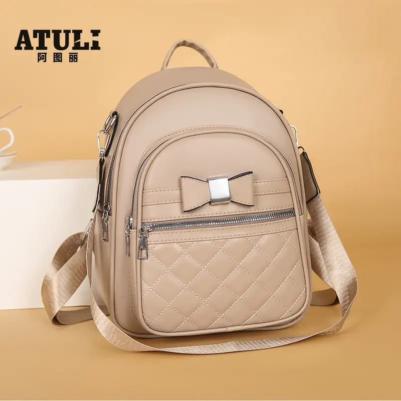Women's Black Quilted Shoulder Backpack 2025