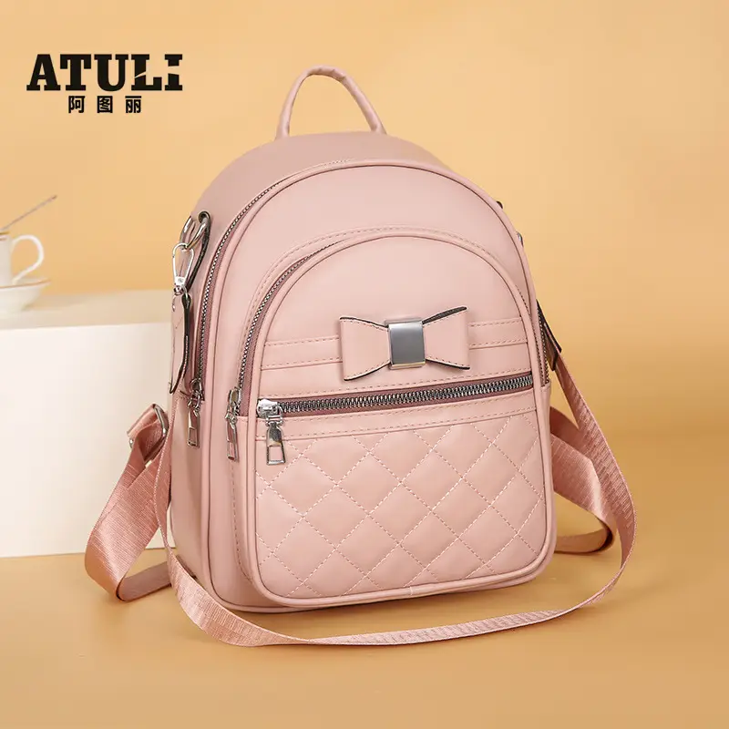Women's Black Quilted Shoulder Backpack 2025