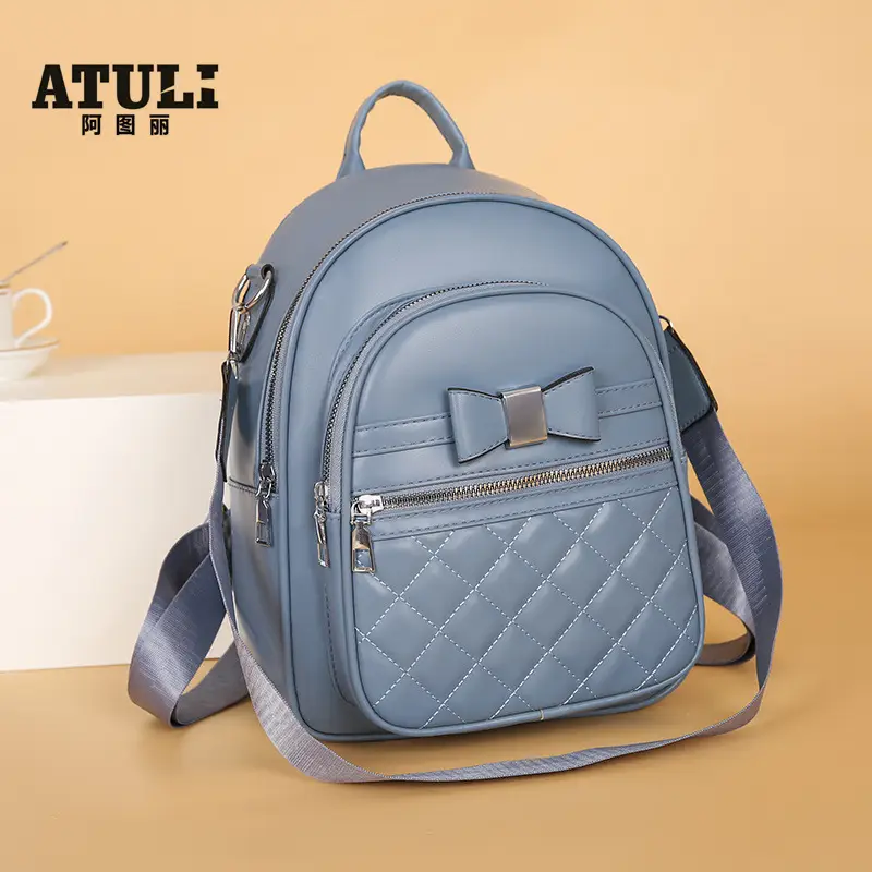 Women's Black Quilted Shoulder Backpack 2025