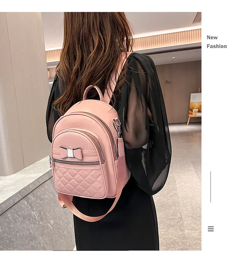 Women's Black Quilted Shoulder Backpack 2025 — feature 22