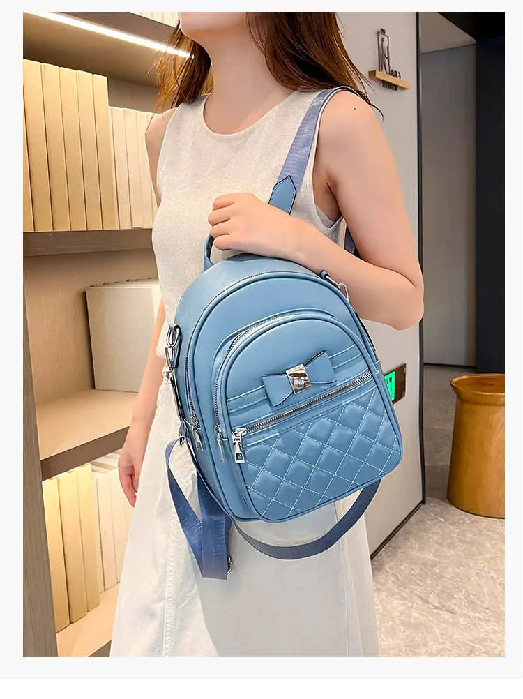 Women's Black Quilted Shoulder Backpack 2025 — feature 24