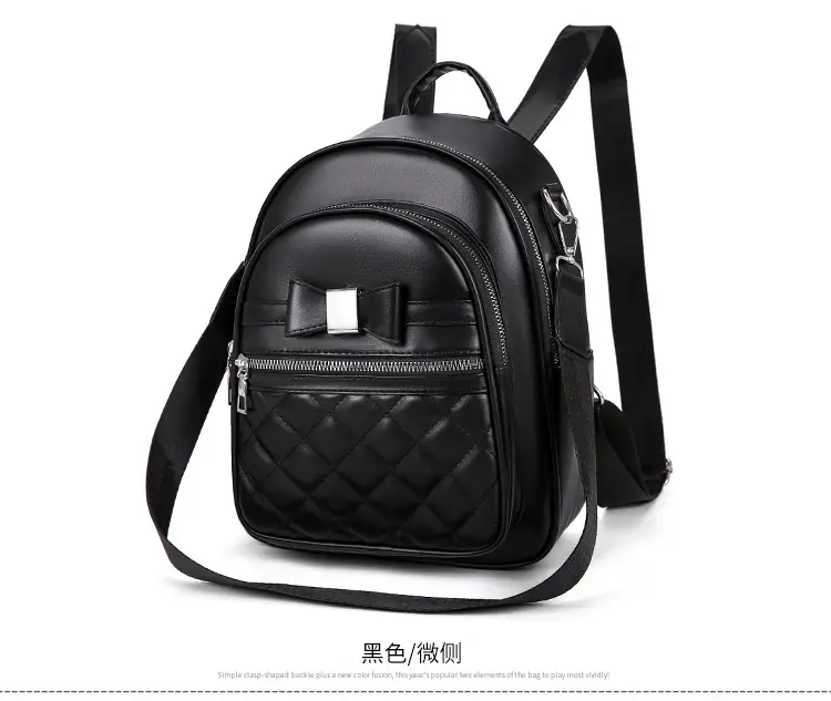 Women's Black Quilted Shoulder Backpack 2025 — feature 29
