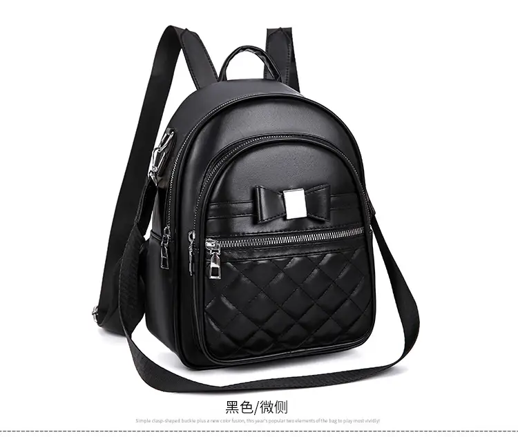 Women's Black Quilted Shoulder Backpack 2025 — feature 30