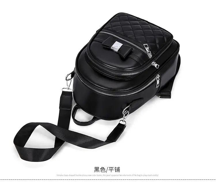 Women's Black Quilted Shoulder Backpack 2025 — feature 33