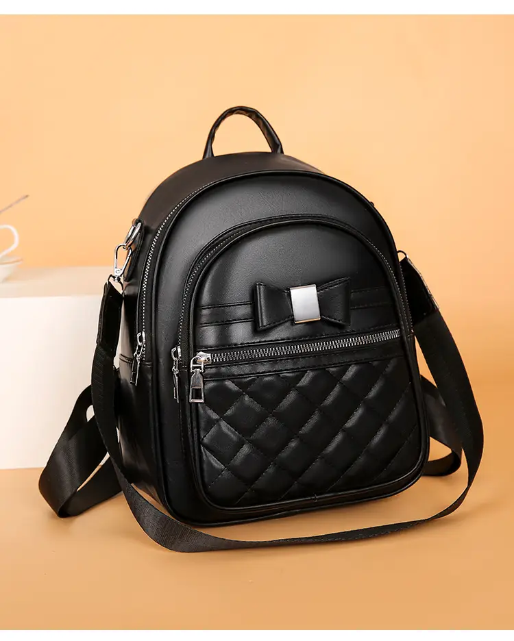 Women's Black Quilted Shoulder Backpack 2025 — feature 5