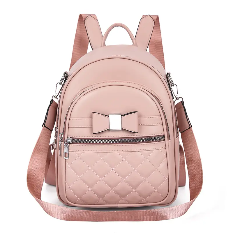 Women's Black Quilted Shoulder Backpack 2025