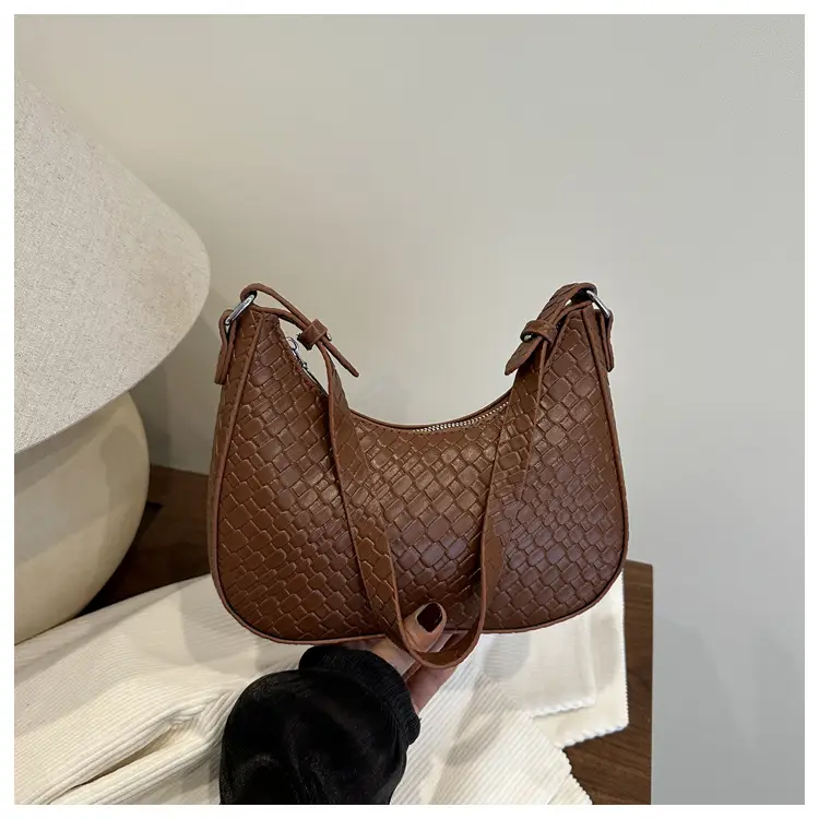 Black Woven Underarm Bag for Women Spring 2025 — feature 30