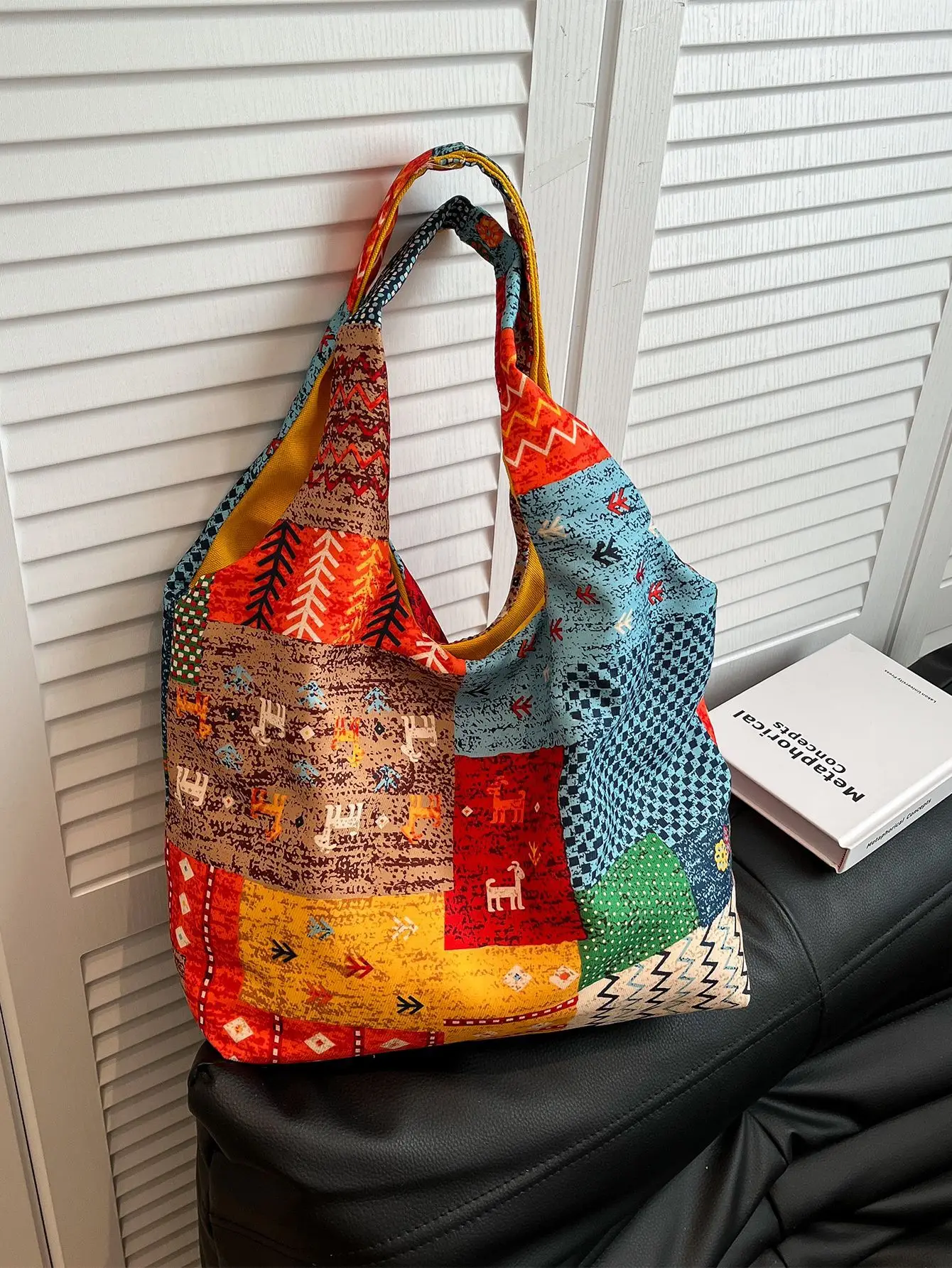 2025 Ethnic Floral Patchwork Shoulder Bag for Women - Image 5