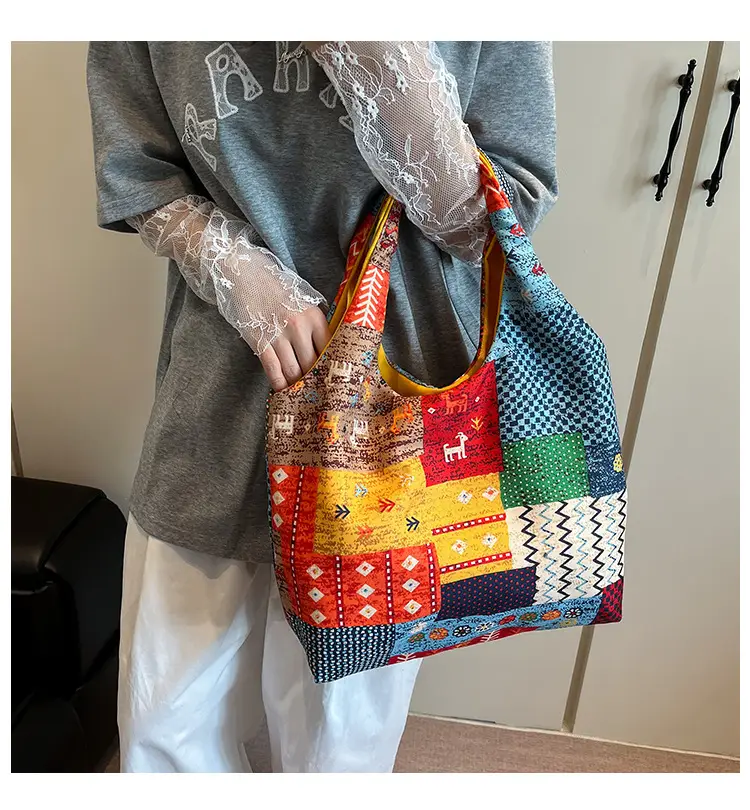 2025 Ethnic Floral Patchwork Shoulder Bag for Women — feature 1
