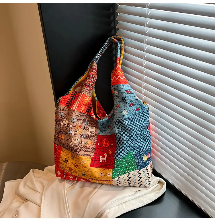 2025 Ethnic Floral Patchwork Shoulder Bag for Women — feature 10
