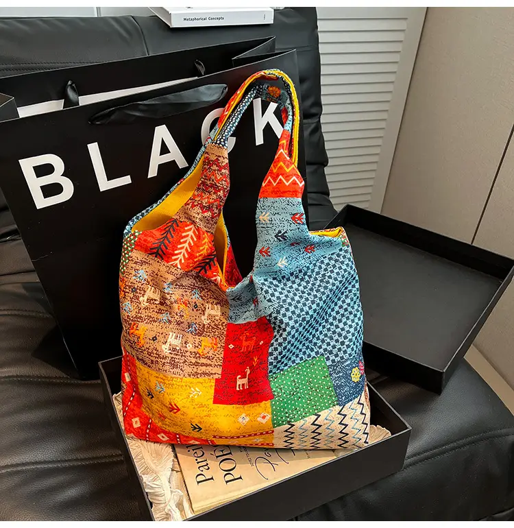 2025 Ethnic Floral Patchwork Shoulder Bag for Women — feature 14