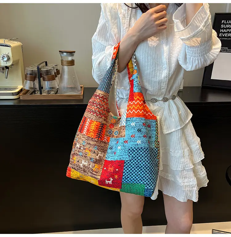2025 Ethnic Floral Patchwork Shoulder Bag for Women — feature 17
