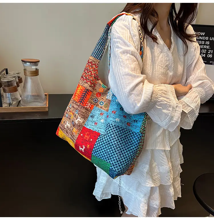 2025 Ethnic Floral Patchwork Shoulder Bag for Women — feature 18