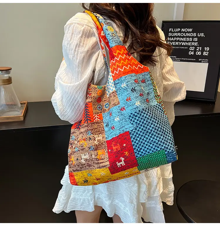 2025 Ethnic Floral Patchwork Shoulder Bag for Women — feature 19