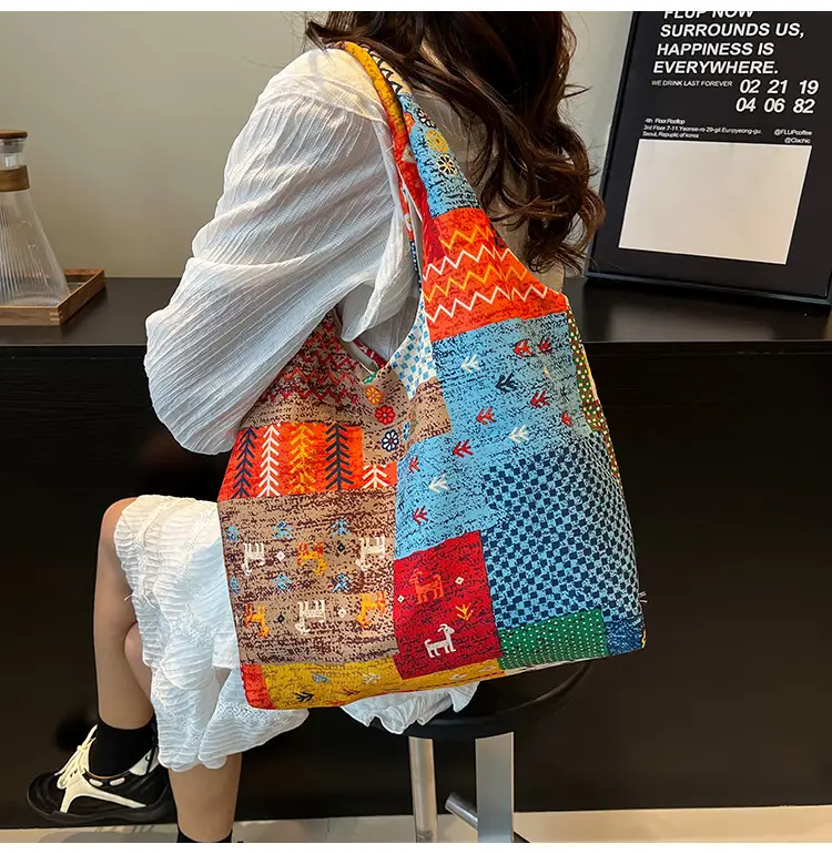 2025 Ethnic Floral Patchwork Shoulder Bag for Women — feature 20