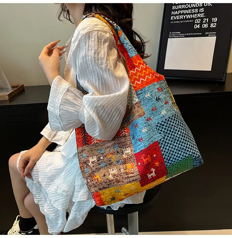 2025 Ethnic Floral Patchwork Shoulder Bag for Women — feature 21
