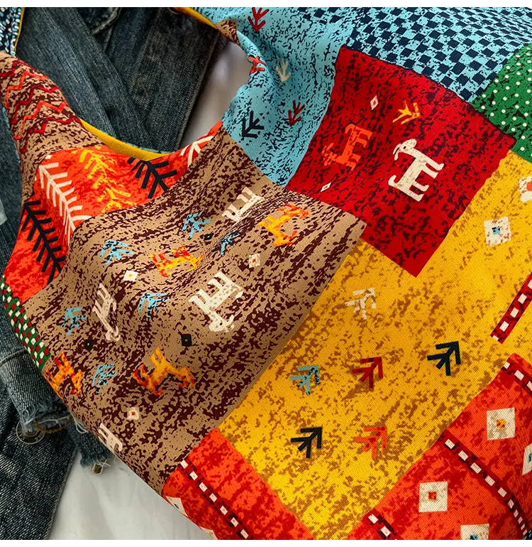 2025 Ethnic Floral Patchwork Shoulder Bag for Women — feature 29
