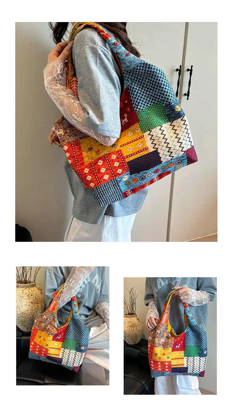 2025 Ethnic Floral Patchwork Shoulder Bag for Women — feature 3