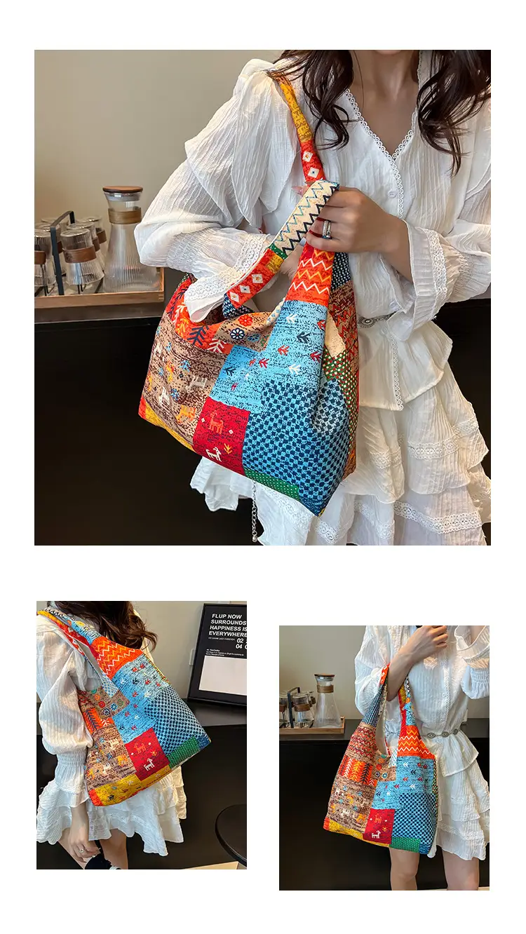 2025 Ethnic Floral Patchwork Shoulder Bag for Women — feature 4