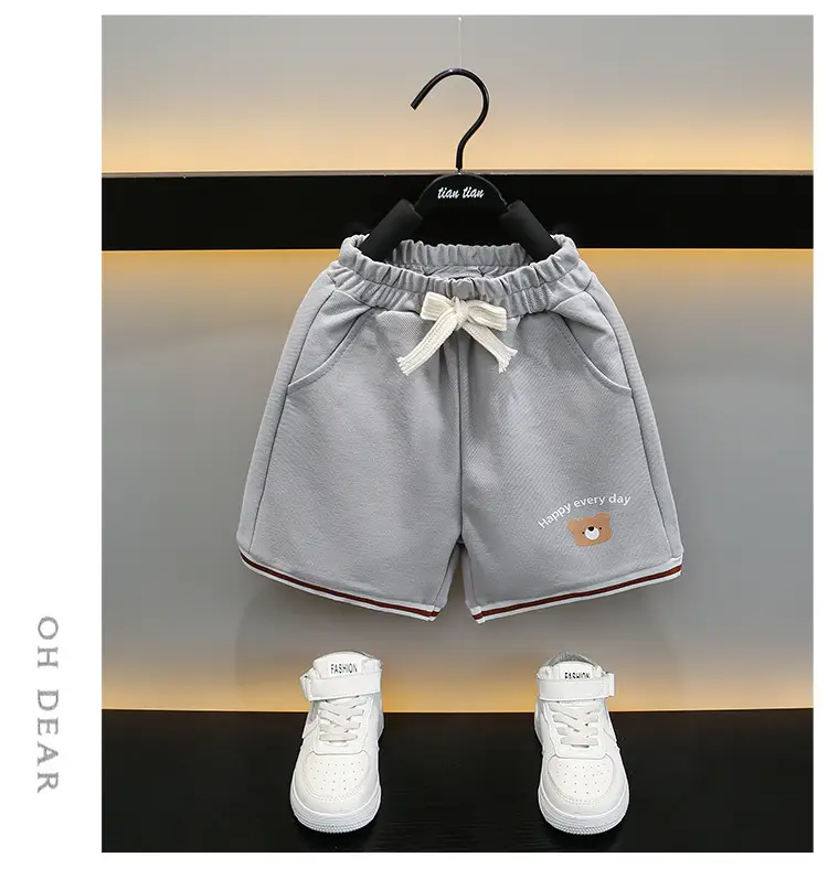 Boys Grey Polo Shirt & Shorts Set Summer Kids — feature 14