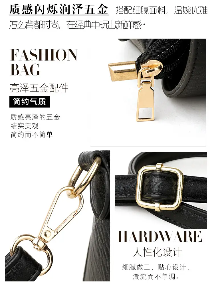 Black Crossbody Bag Women 2025 New Retro Style — feature 10