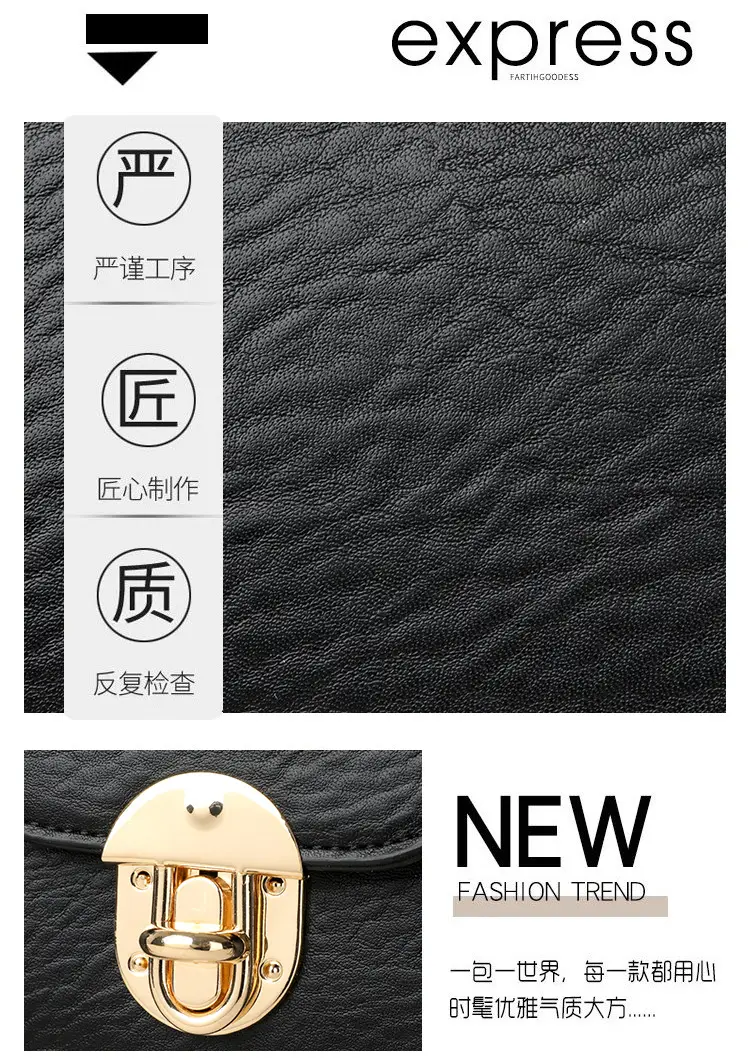 Black Crossbody Bag Women 2025 New Retro Style — feature 9
