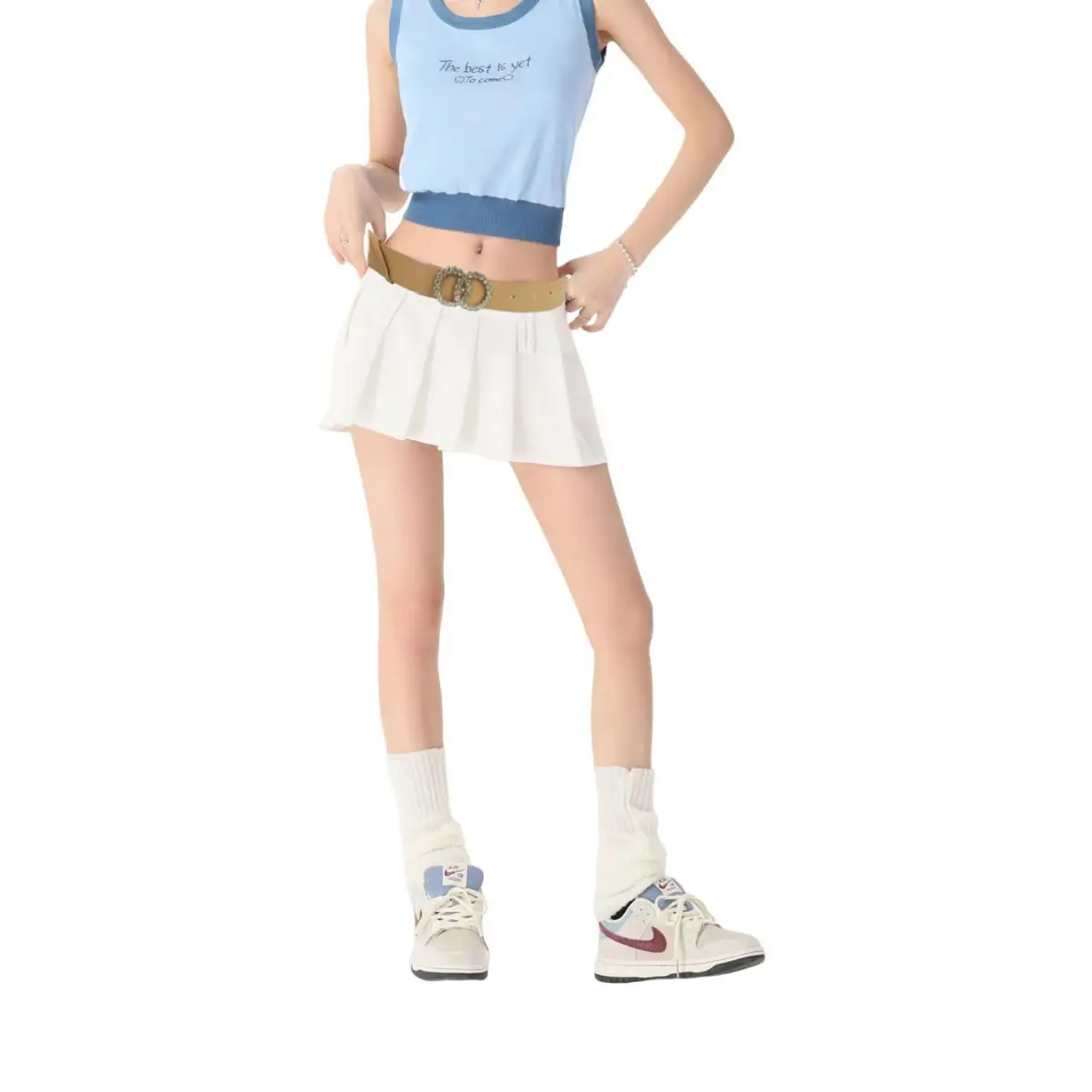 Sweet Rhinestone Belt for Girls Slim Fit Skirt - Image 4
