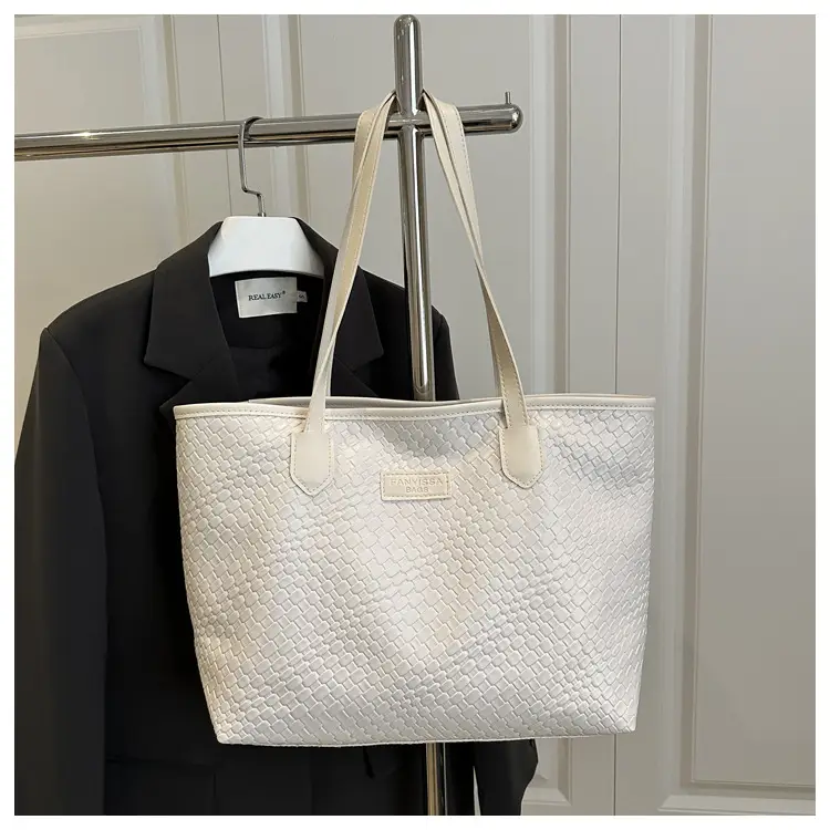 White Korean Style Large Capacity Tote Bag for Women — feature 24