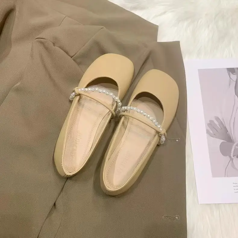 Flat Single-layer Shoes Women's 2025 New Evening Style Gentle Shoes French Style Mary Jane Women's Shoes with Skirt All-match Shoes