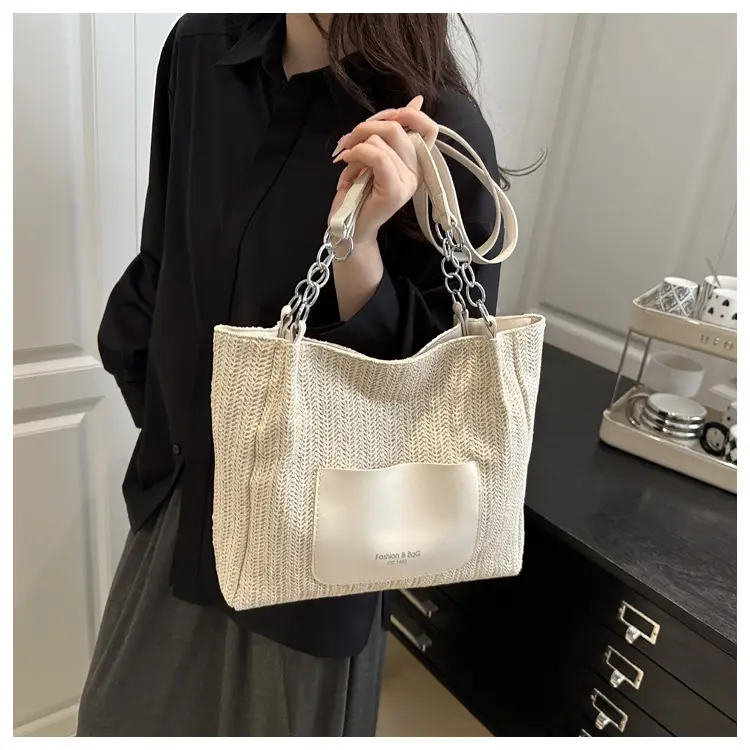 2025 Straw Tote Bag Women Large Capacity Sweet Woven — feature 11