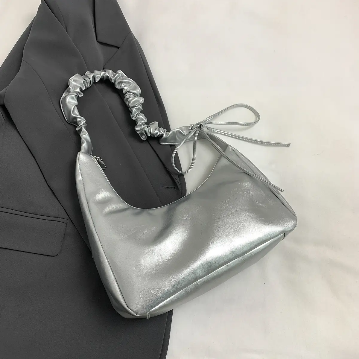 Silver Korean Minimalist Shoulder Bag 2025 New Model — feature 18