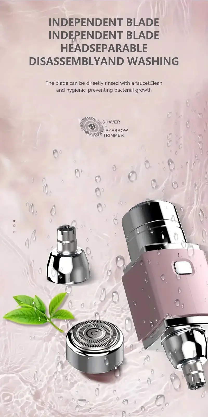 Double-Headed Electric Shaver Pink — feature 9