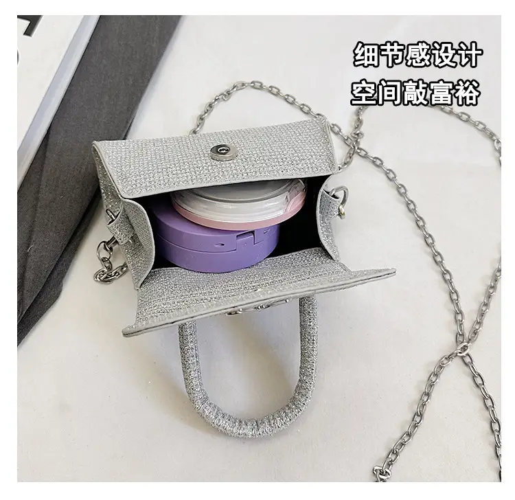 Pink Bow Texture Chain Crossbody Bag — feature 12