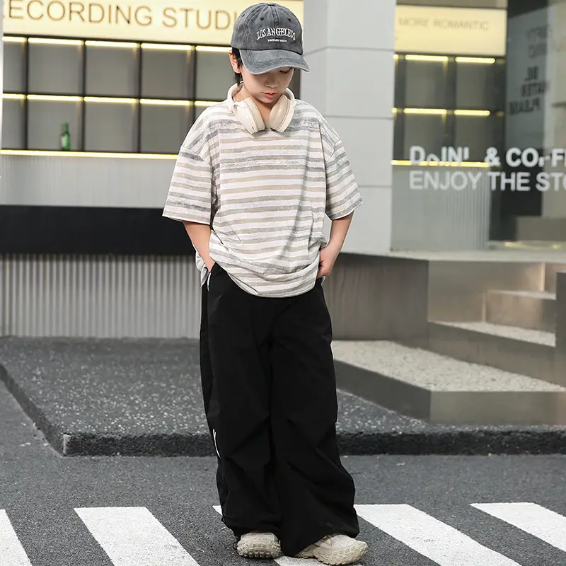 Summer Boys Striped T-Shirt & Trouser Set — feature 1