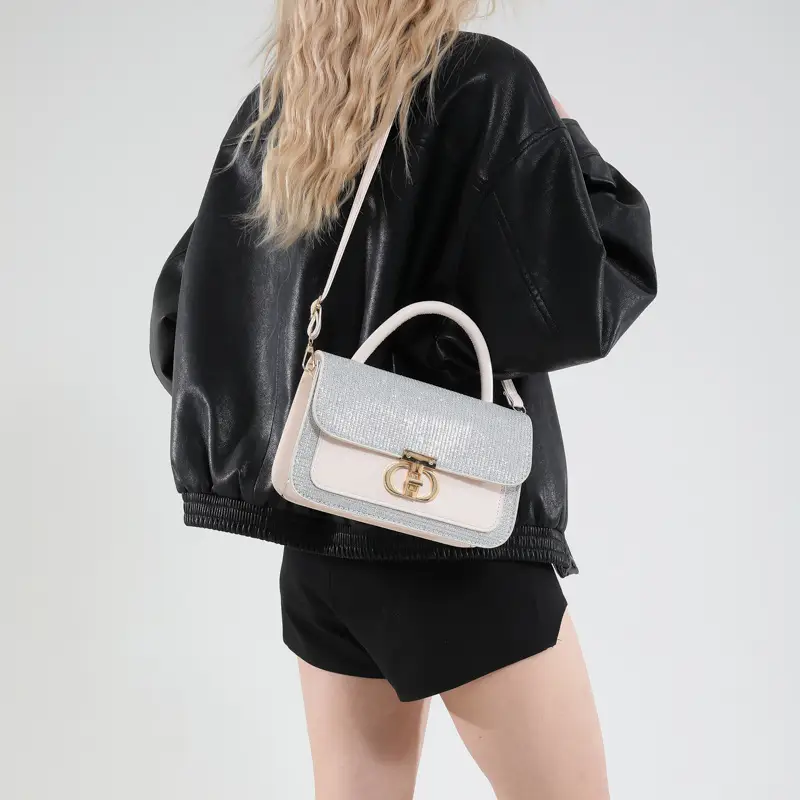 Red Sequin Women's Shoulder Bag 2025 Spring Korean Style
