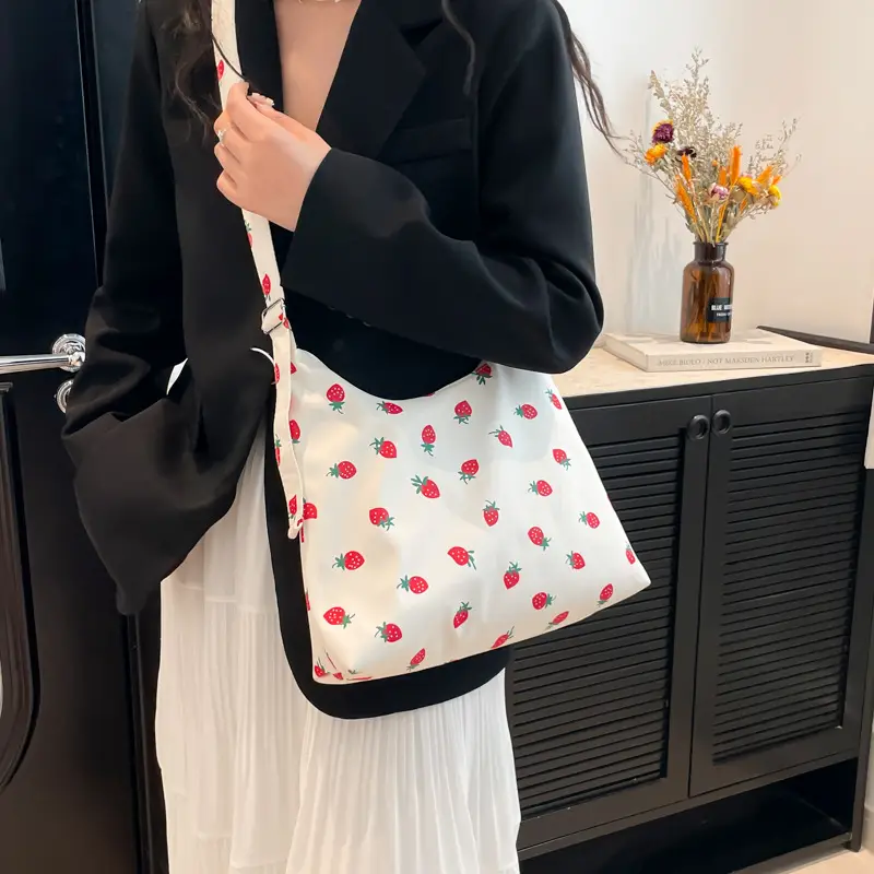 Women's Korean Fashion Fresh Hand Tote Bags 2025 Spring New Large Capacity - Image 9