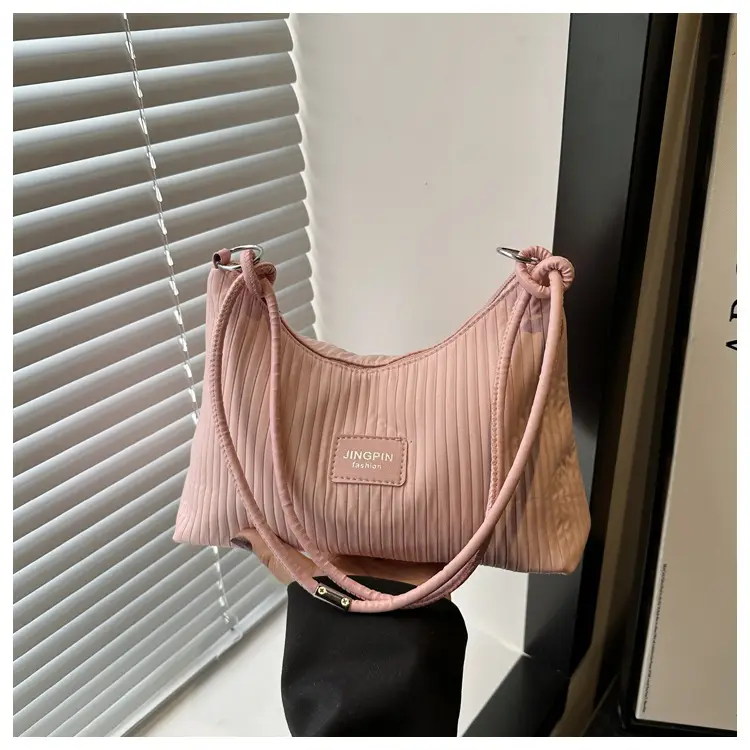 Light Blue Striped Shoulder Bag Women Large Capacity 2025 — feature 14