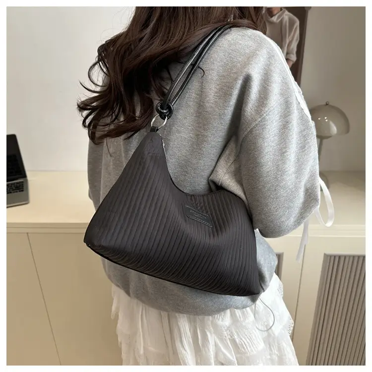 Light Blue Striped Shoulder Bag Women Large Capacity 2025 — feature 24