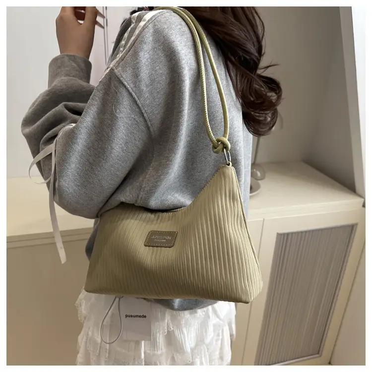 Light Blue Striped Shoulder Bag Women Large Capacity 2025 — feature 28