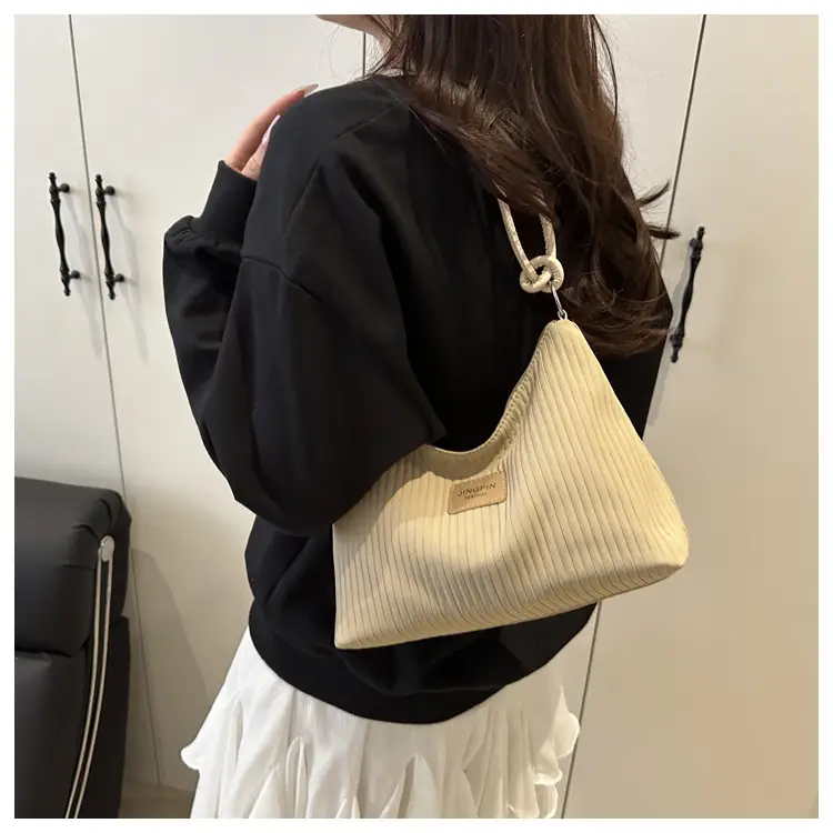 Light Blue Striped Shoulder Bag Women Large Capacity 2025 — feature 32