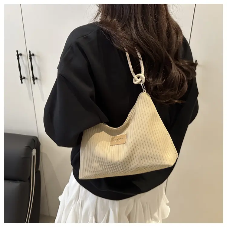Light Blue Striped Shoulder Bag Women Large Capacity 2025 — feature 33